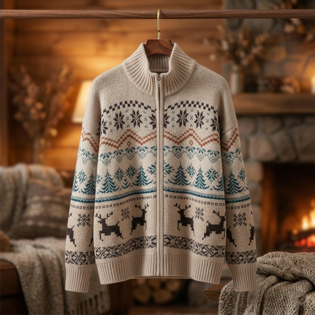 Alpine Wool Zip Cardigan